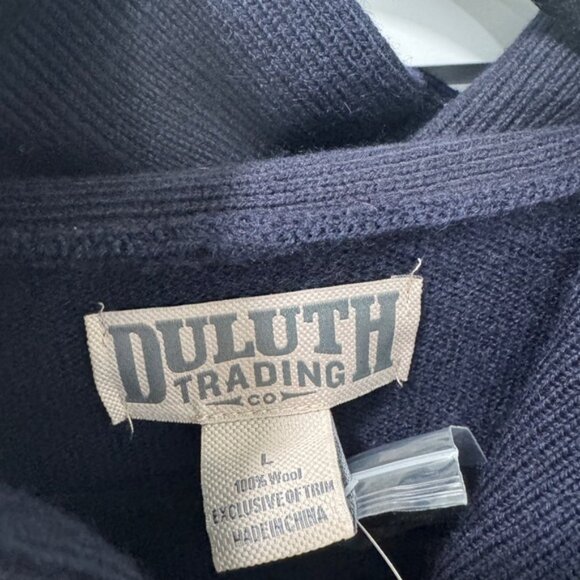 Duluth Trading Men’s Torpedoman’s Wool Shawl Collar Sweater - Picture 5 of 5